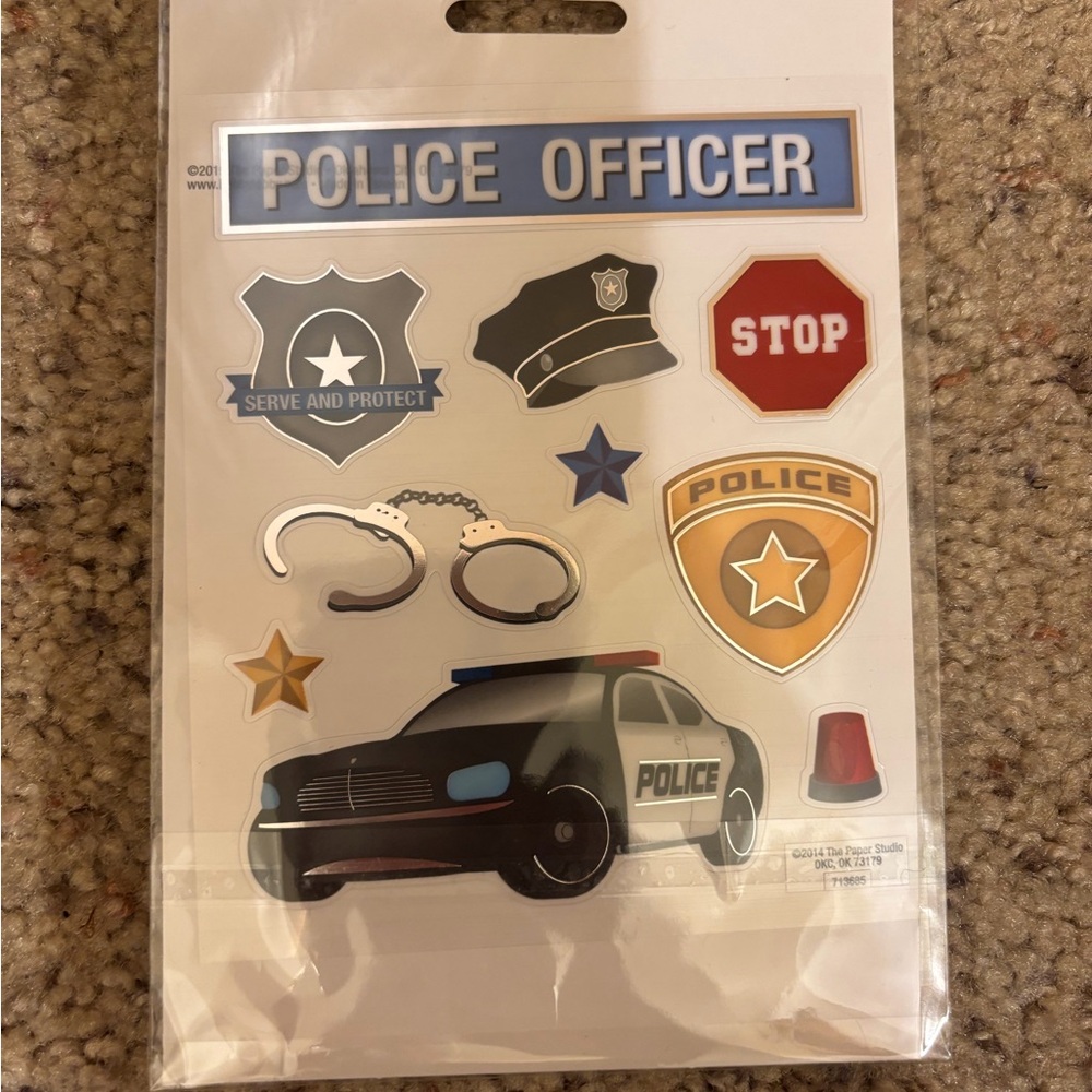 10 Policeman stickers